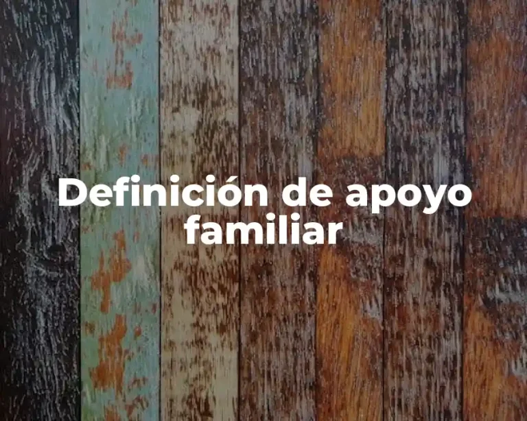 Definición de apoyo familiar