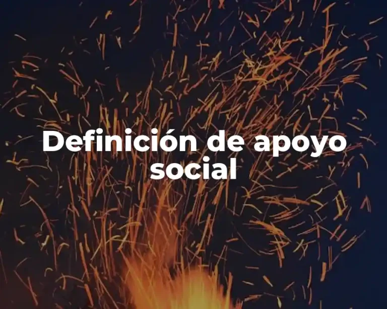 Definición de apoyo social