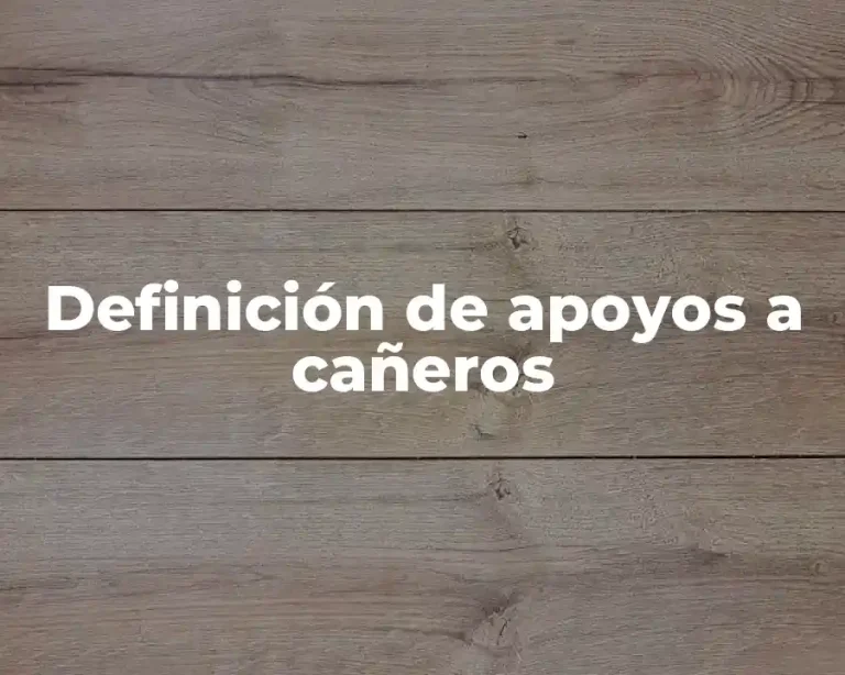 Definición de apoyos a cañeros