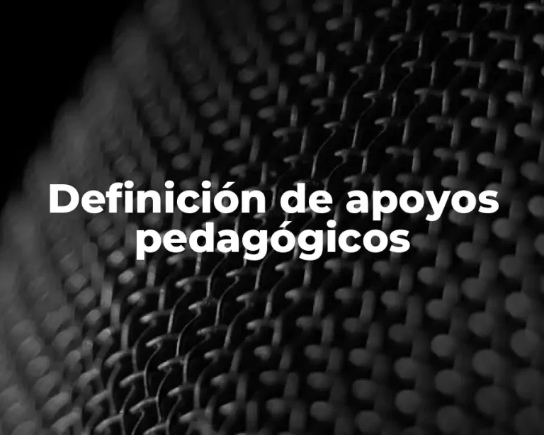 Definición de apoyos pedagógicos