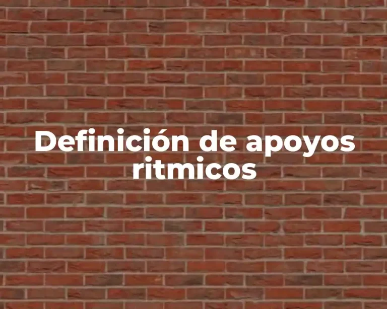 Definición de apoyos ritmicos
