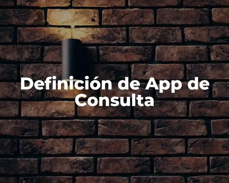 Definición de App de Consulta