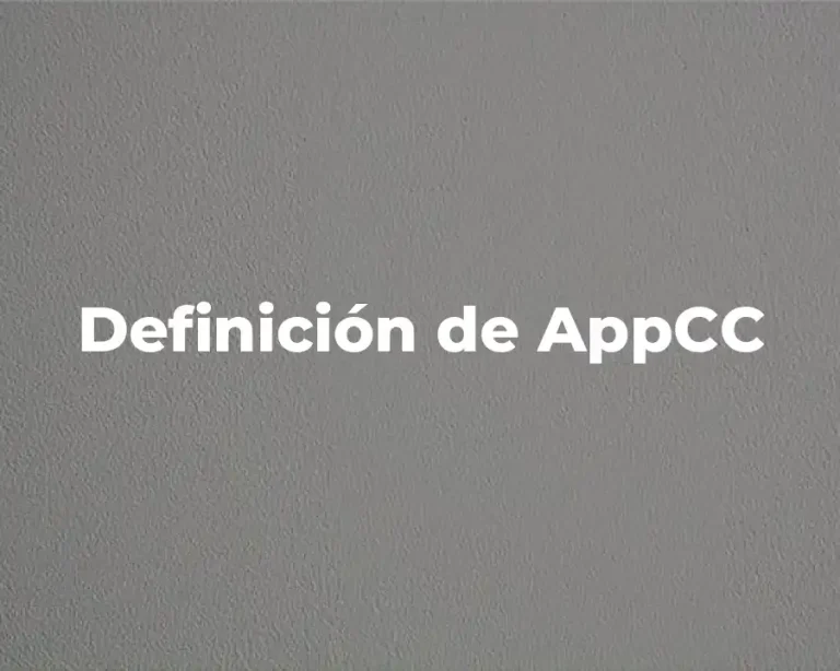 Definición de AppCC