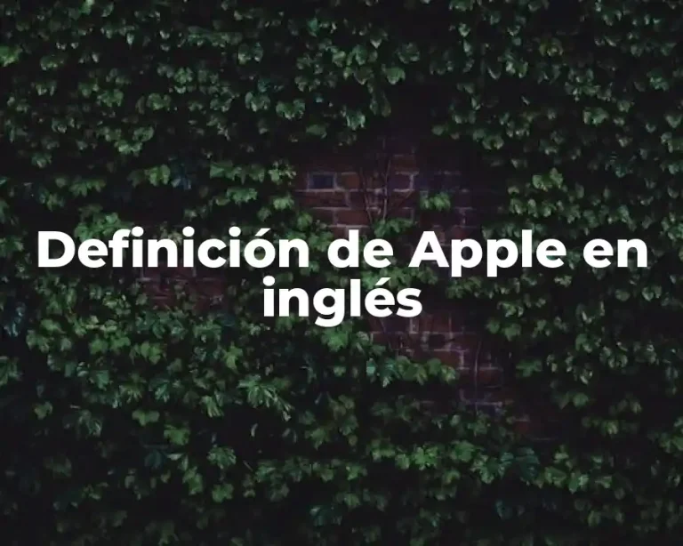 Definición de Apple en inglés