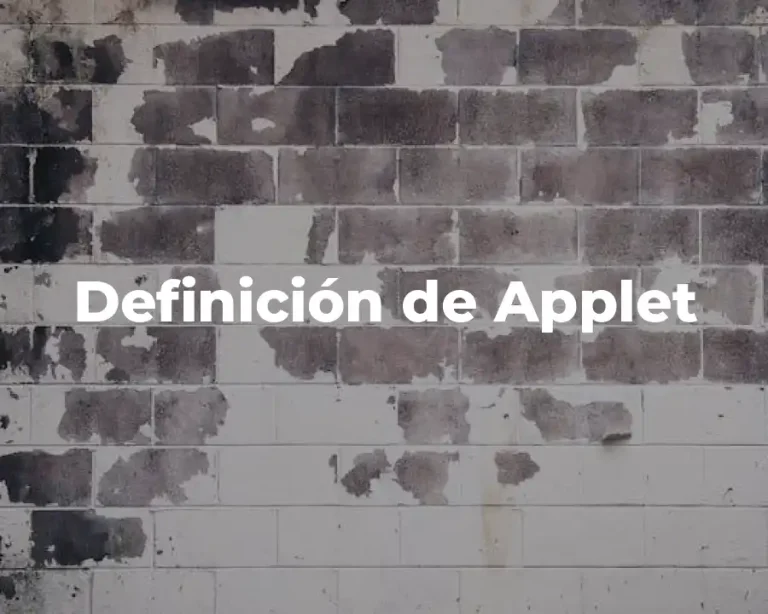 Definición de Applet