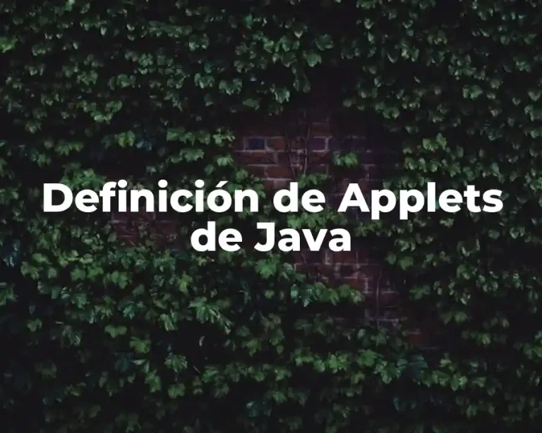Definición de Applets de Java