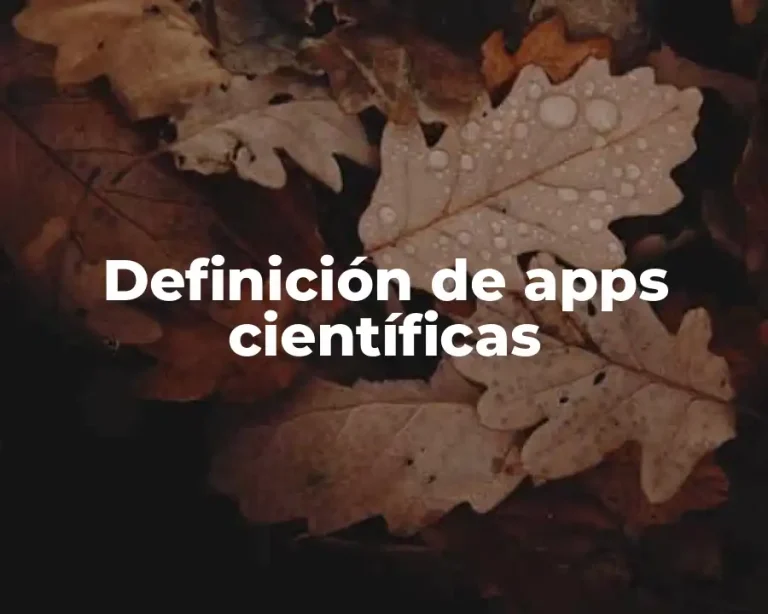 Definición de apps científicas