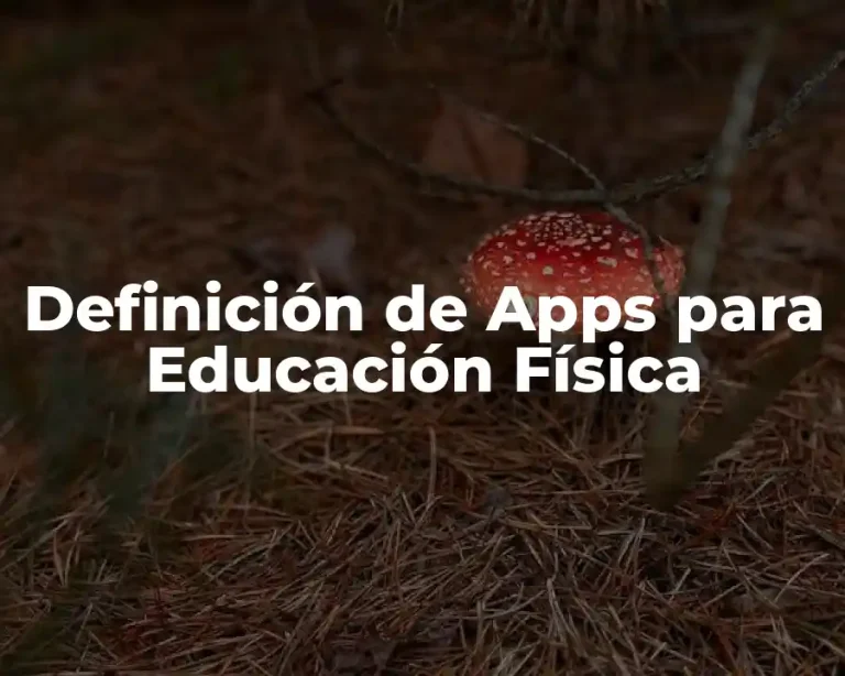 Definición de Apps para Educación Física