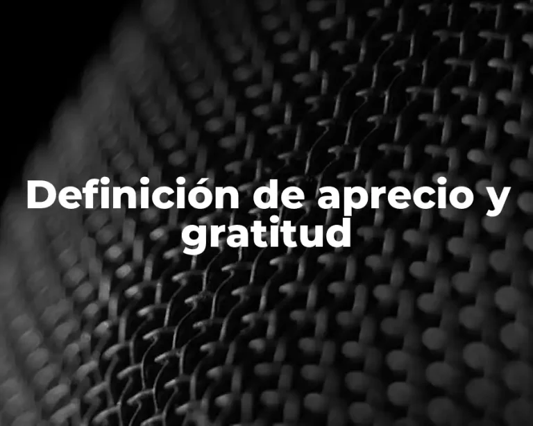 Definición de aprecio y gratitud