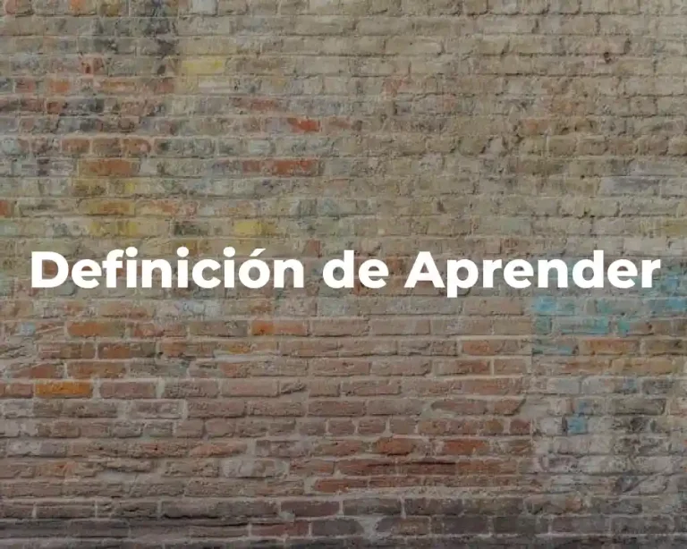 Definición de Aprender