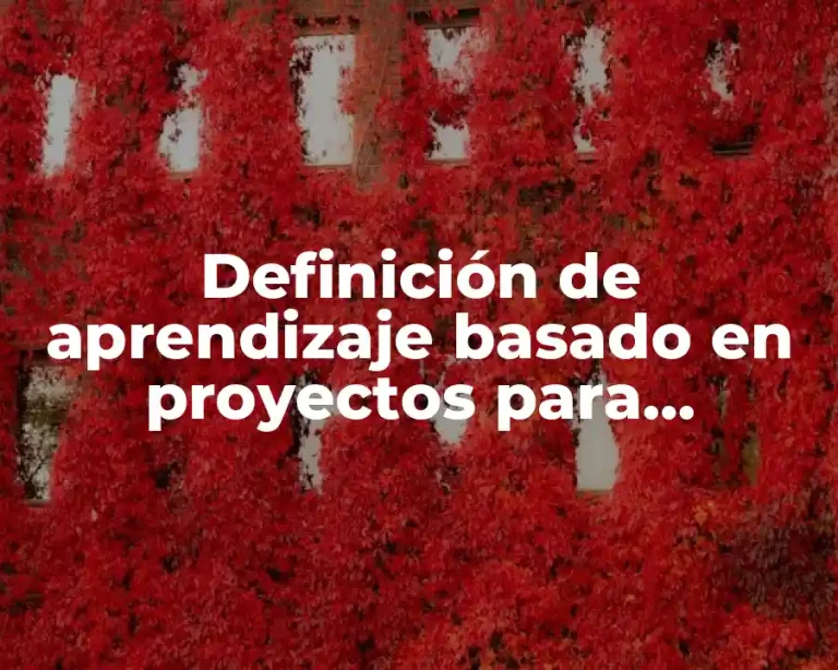 Definición de aprendizaje basado en proyectos para secundaria