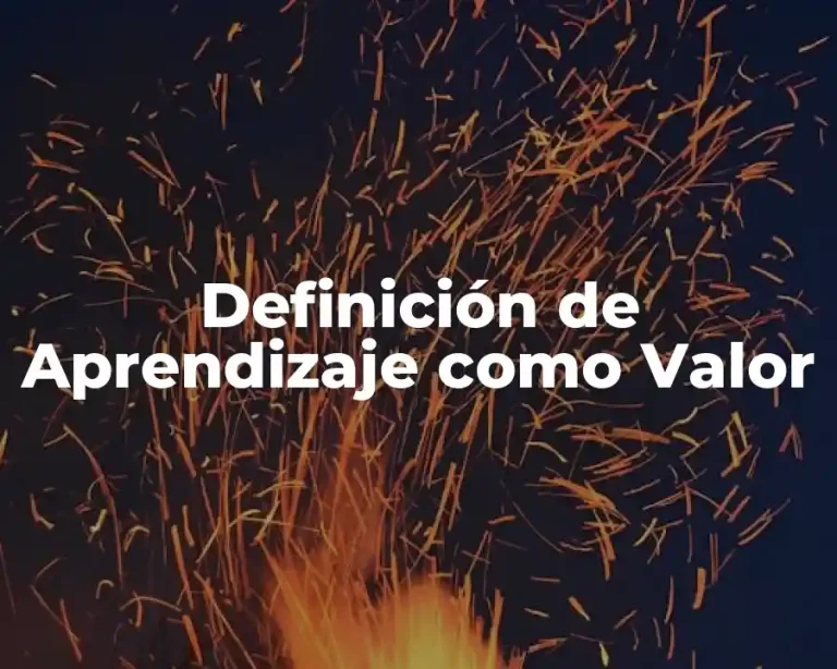 Definición de Aprendizaje como Valor