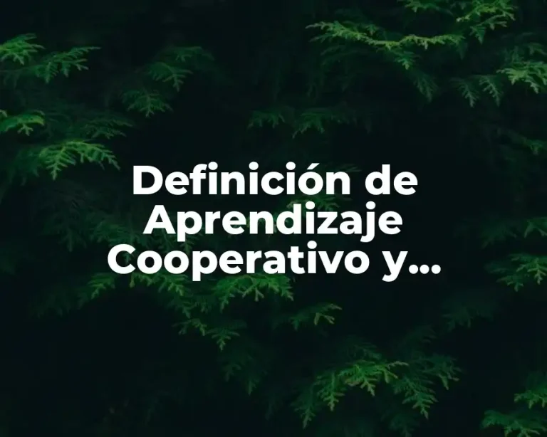 Definición de Aprendizaje Cooperativo y Colaborativo