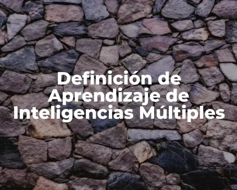 Definición de Aprendizaje de Inteligencias Múltiples