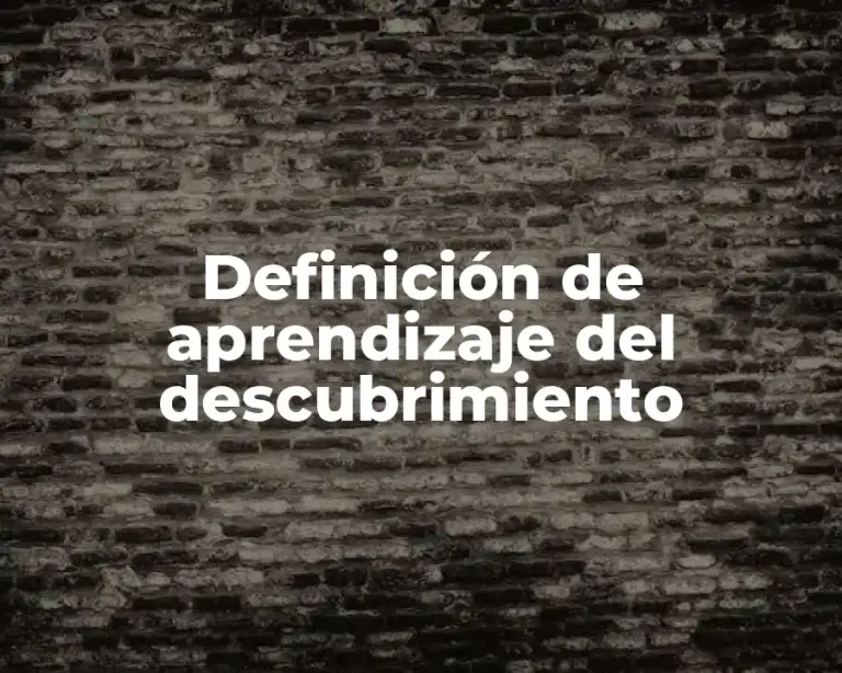 Definición de aprendizaje del descubrimiento