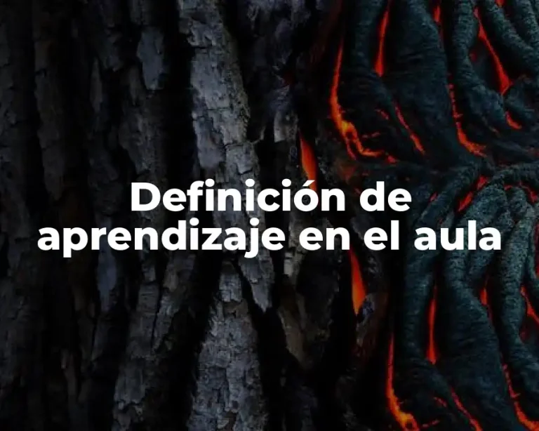 Definición de aprendizaje en el aula