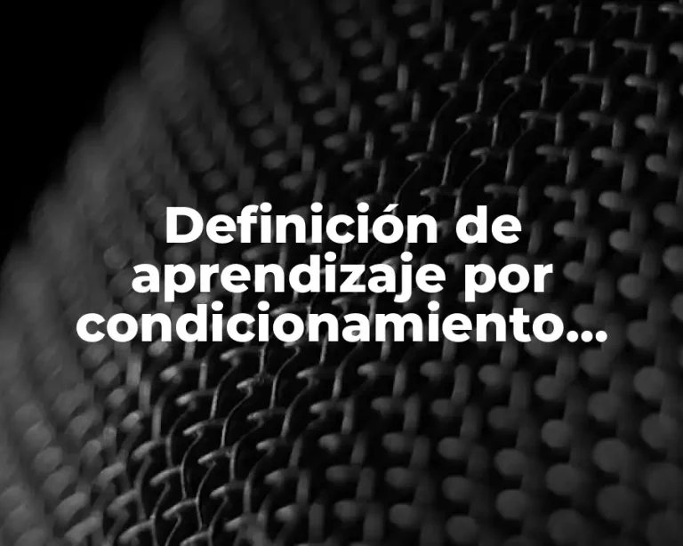 Definición de aprendizaje por condicionamiento operante o instrumental