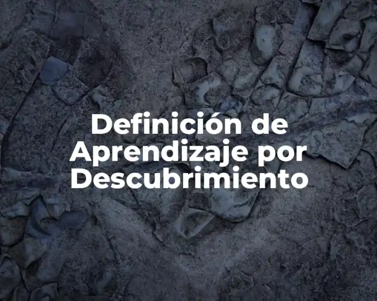 Definición de Aprendizaje por Descubrimiento