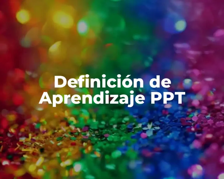Definición de Aprendizaje PPT
