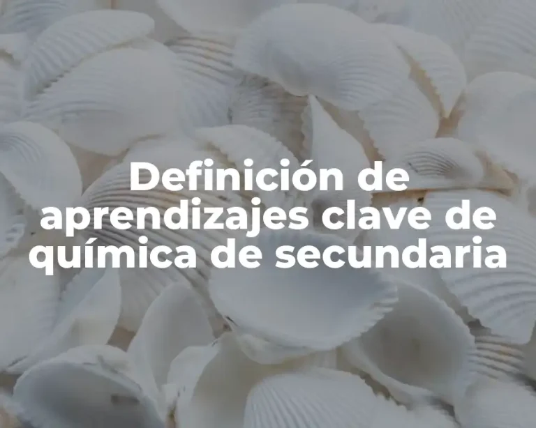 Definición de aprendizajes clave de química de secundaria