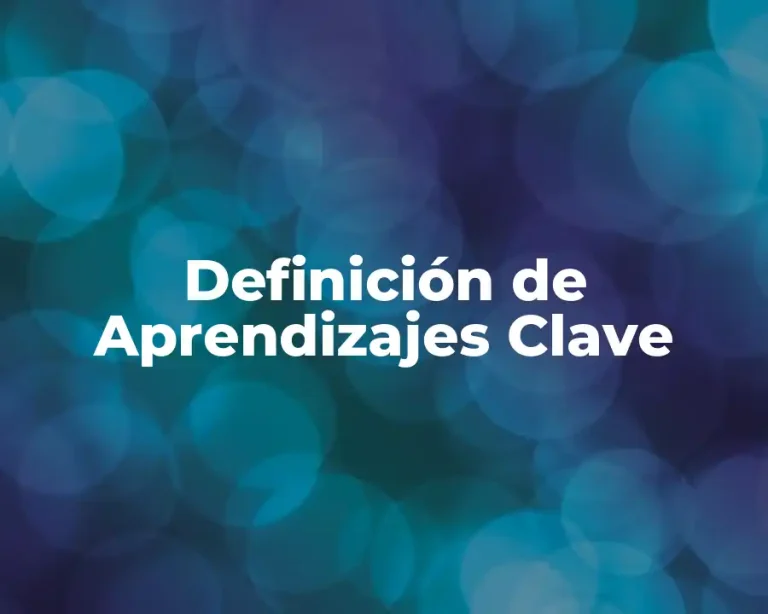 Definición de Aprendizajes Clave