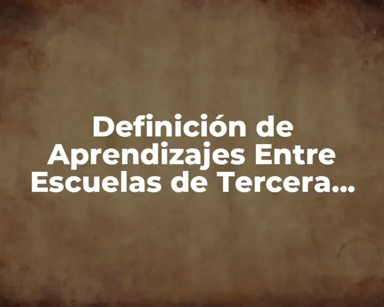 Definición de Aprendizajes Entre Escuelas de Tercera Sesión de Secundaria