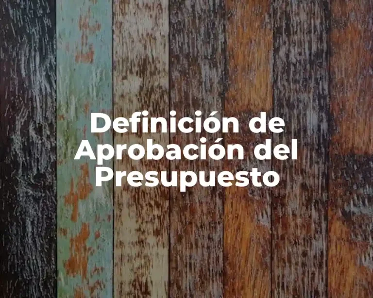 Definición de Aprobación del Presupuesto
