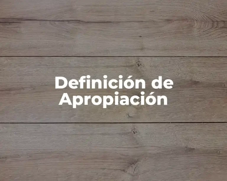 Definición de Apropiación