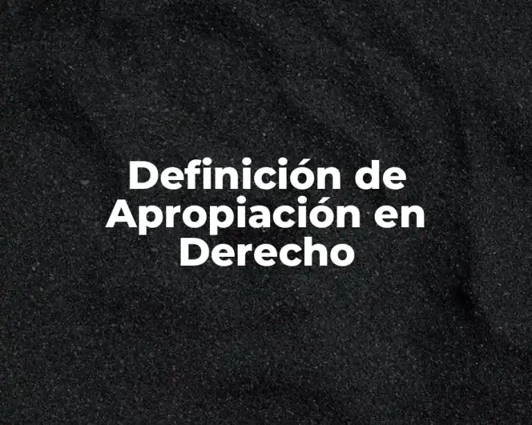Definición de Apropiación en Derecho