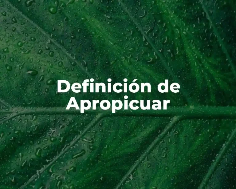 Definición de Apropicuar