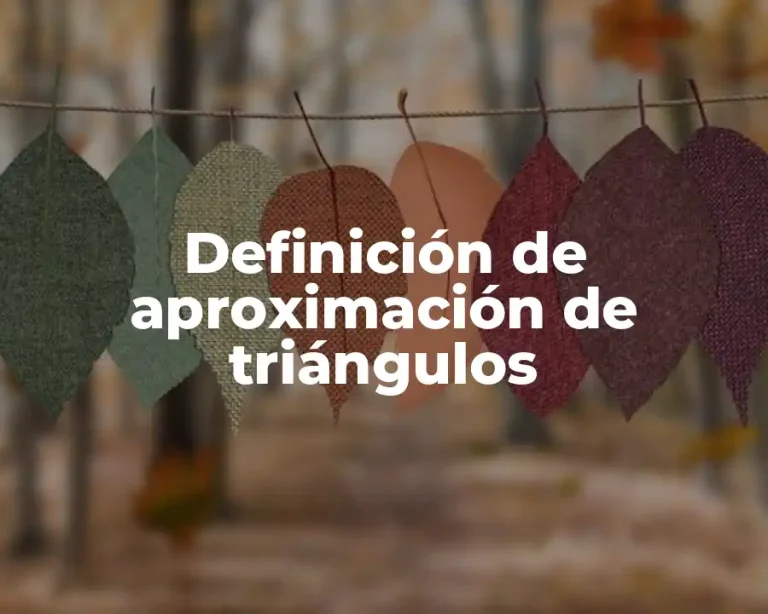 Definición de aproximación de triángulos