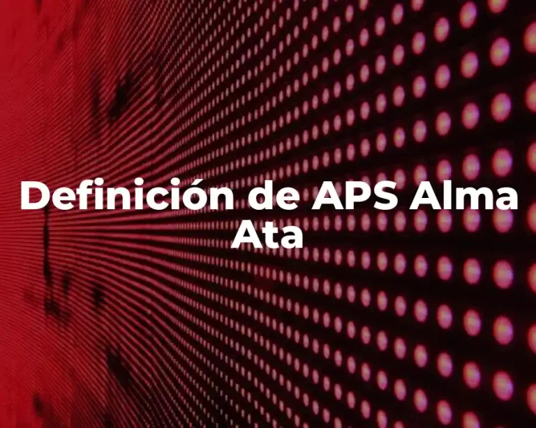 Definición de APS Alma Ata