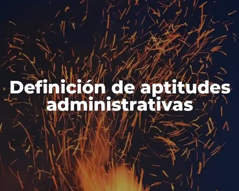 Definición de aptitudes administrativas