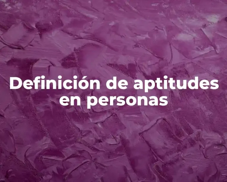 Definición de aptitudes en personas