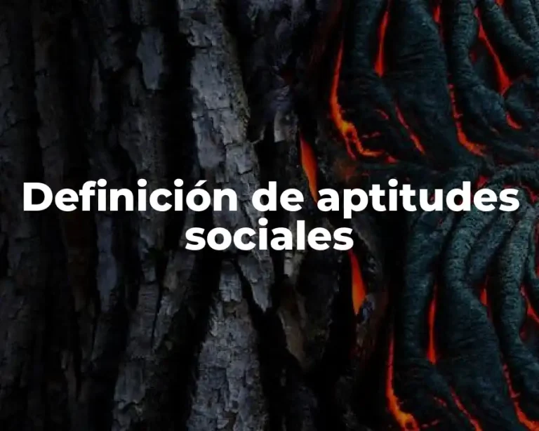 Definición de aptitudes sociales