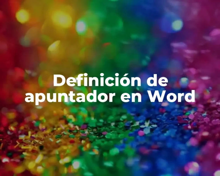 Definición de apuntador en Word
