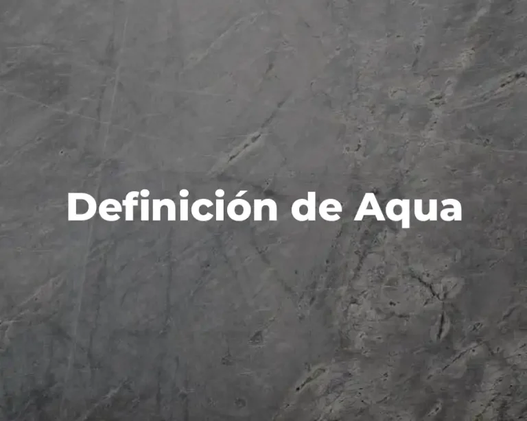Definición de Aqua