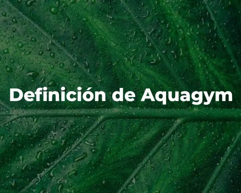 Definición de Aquagym