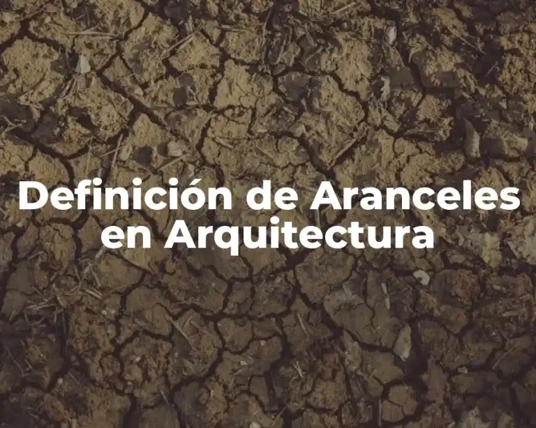 Definición de Aranceles en Arquitectura