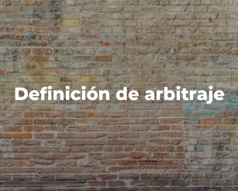 Definición de arbitraje