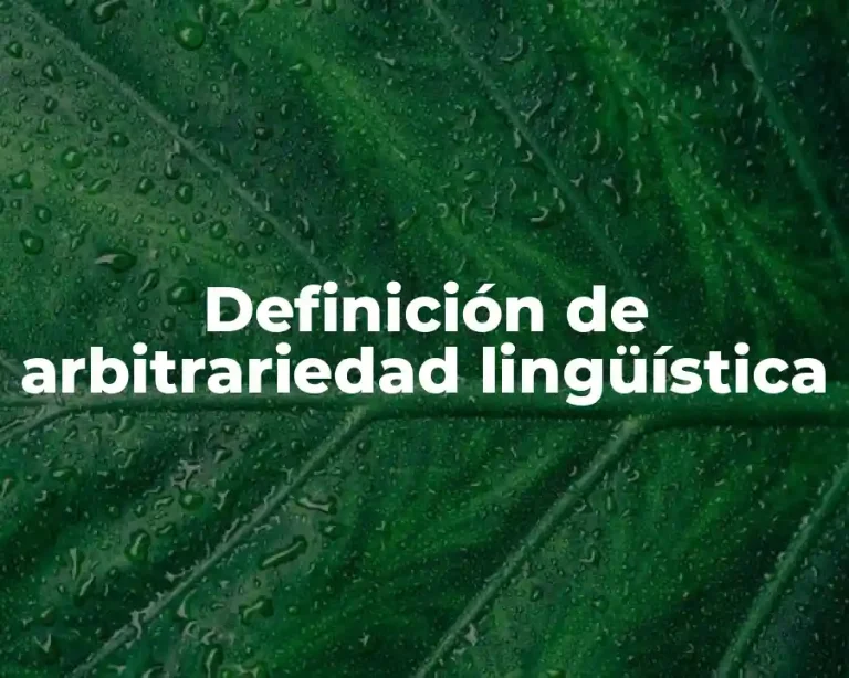 Definición de arbitrariedad lingüística