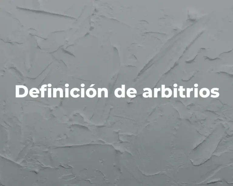 Definición de arbitrios