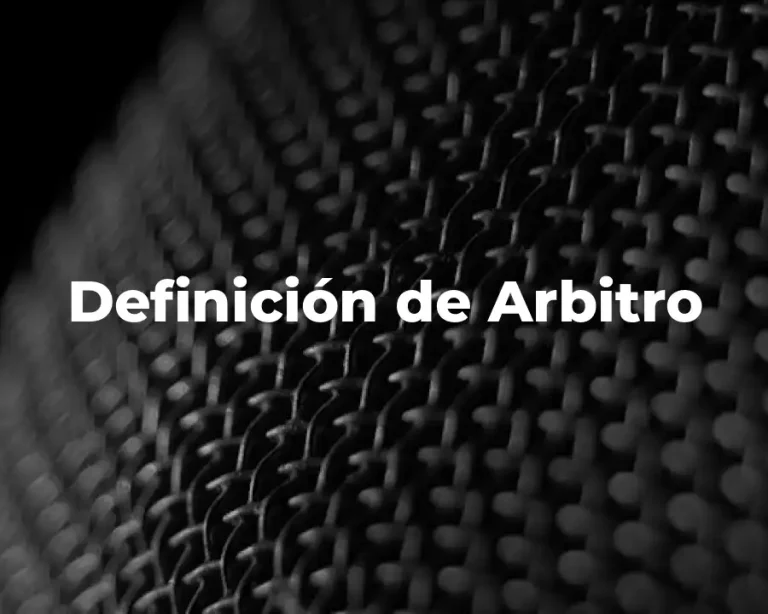 Definición de Arbitro