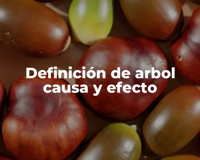 Definición de arbol causa y efecto