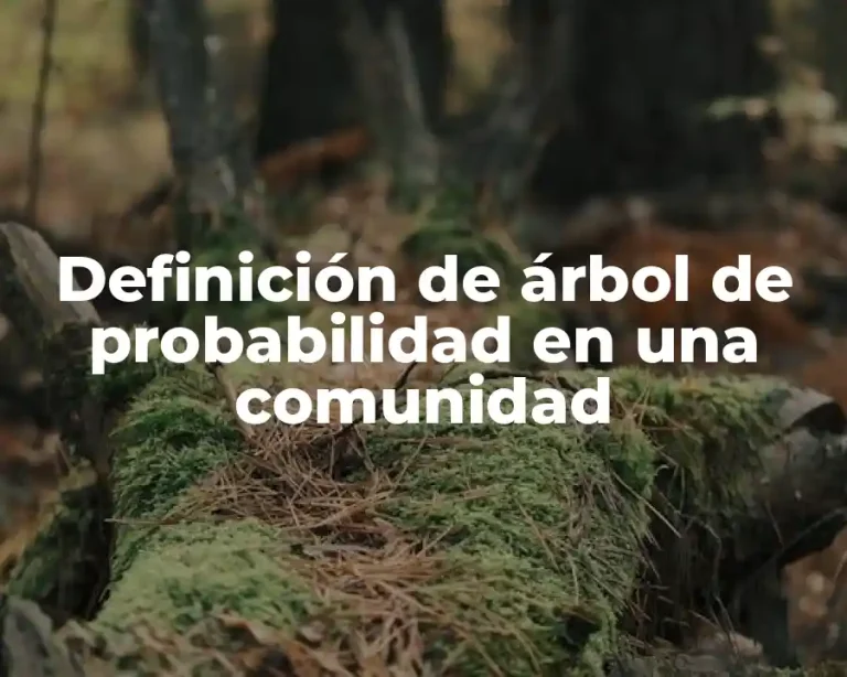 Definición de árbol de probabilidad en una comunidad