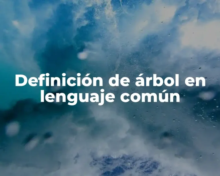 Definición de árbol en lenguaje común