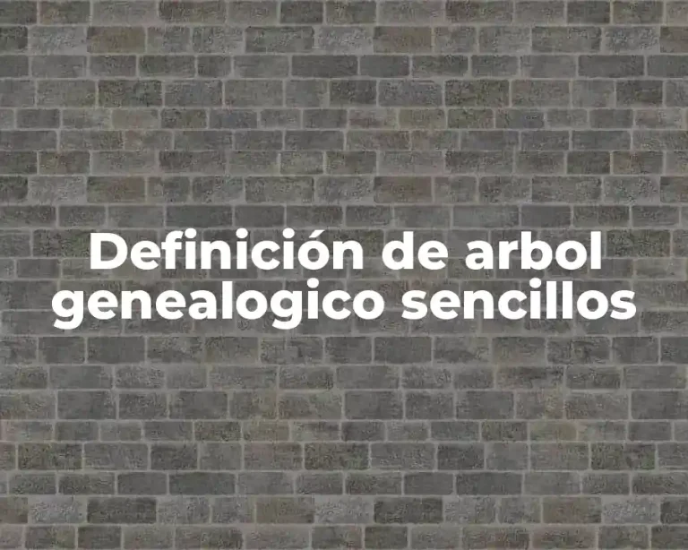 Definición de arbol genealogico sencillos