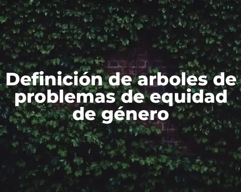 Definición de arboles de problemas de equidad de género