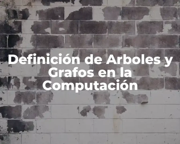 Definición de Arboles y Grafos en la Computación