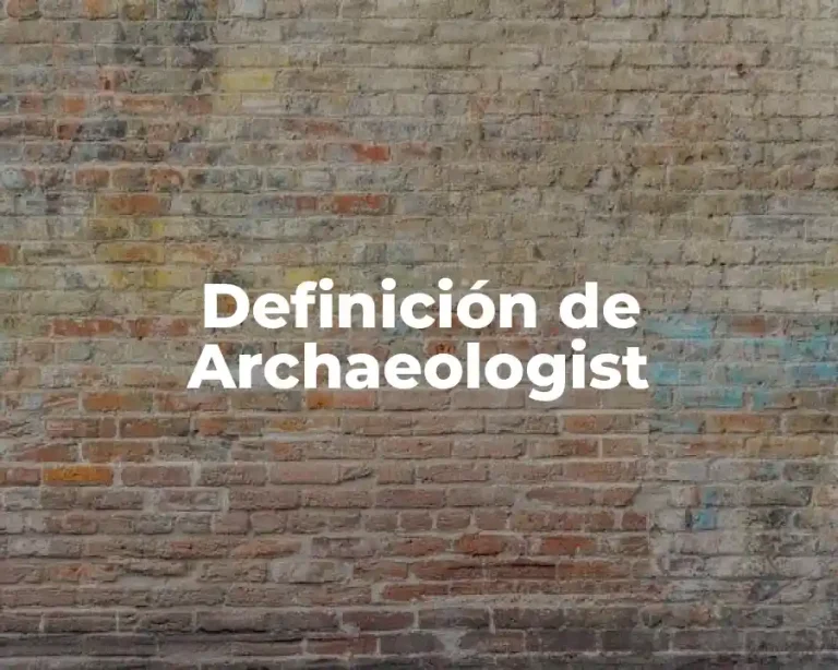 Definición de Archaeologist